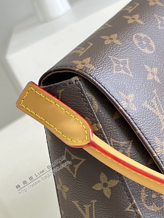 LV專櫃2023新款方盒包手提女包 M51147 路易威登中古款老花looping中號單肩腋下包 dn1073